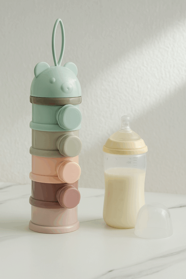 4 Step Milk Bottle Powder Dispenser