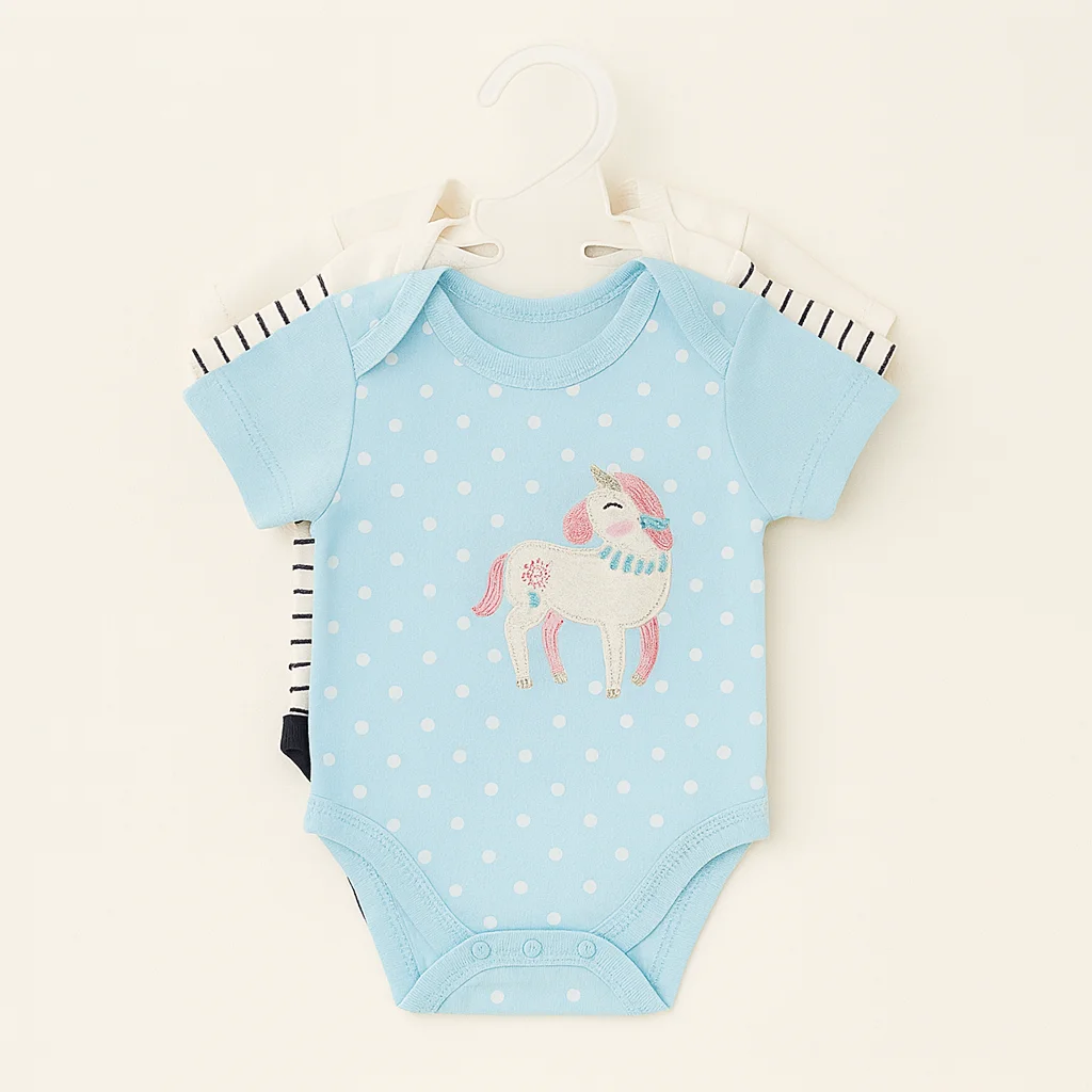 3-Pack Unisex Baby Onesies – Soft Cotton Bodysuits for Warmth