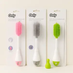 Only 3in1 Silicone Baby Bottle Brush Set – Bottle, Nipple & Feeding Cleaner