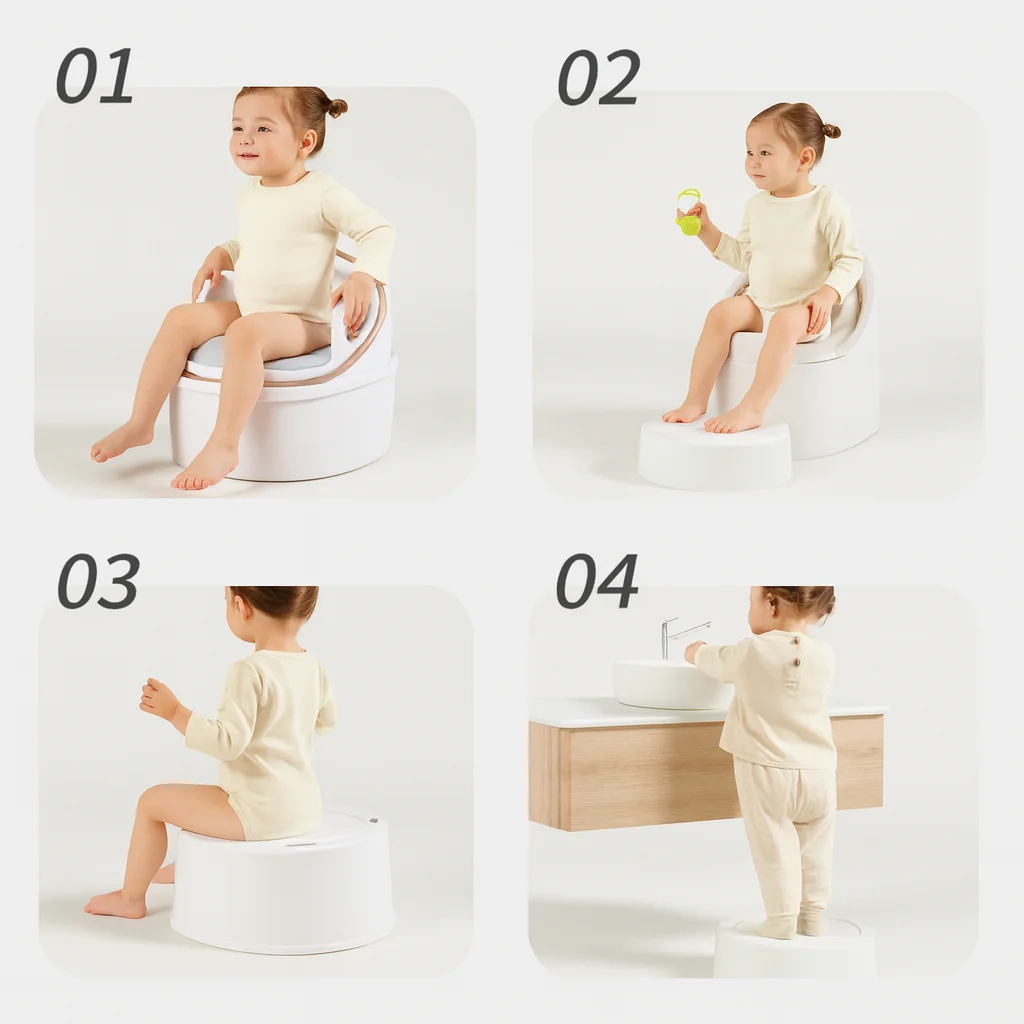 Beautiful Foreign Baby 3-in-1 Potty Trainer, Toddler Toilet Seat - Image 2