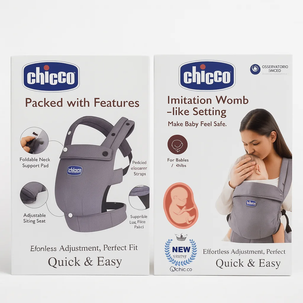 Chicco Baby Carrier – Adjustable, Foldable Neck Pad, Padded Comfort