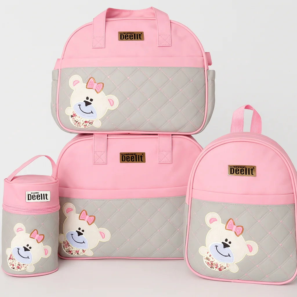 Deelit 4-Piece Baby Diaper Bag Set – For Organized Outings - Image 3