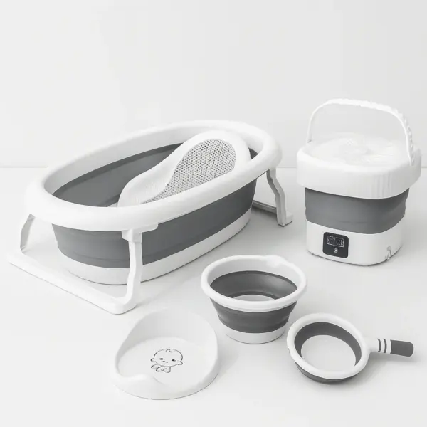 Foldable Baby Bath Set with Washing Machine — All-In-One Solution for Modern Parents - Image 2