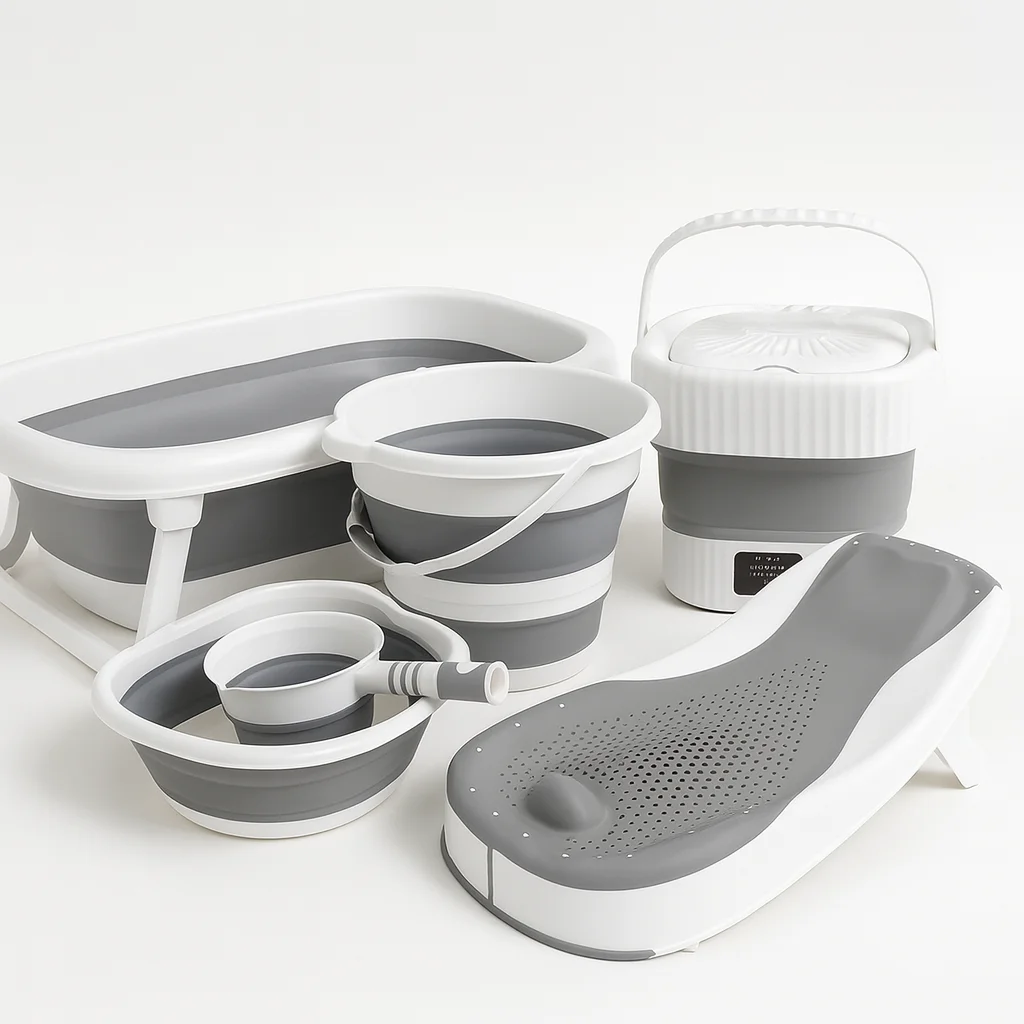 Foldable Baby Bath Set with Washing Machine — All-In-One Solution for Modern Parents