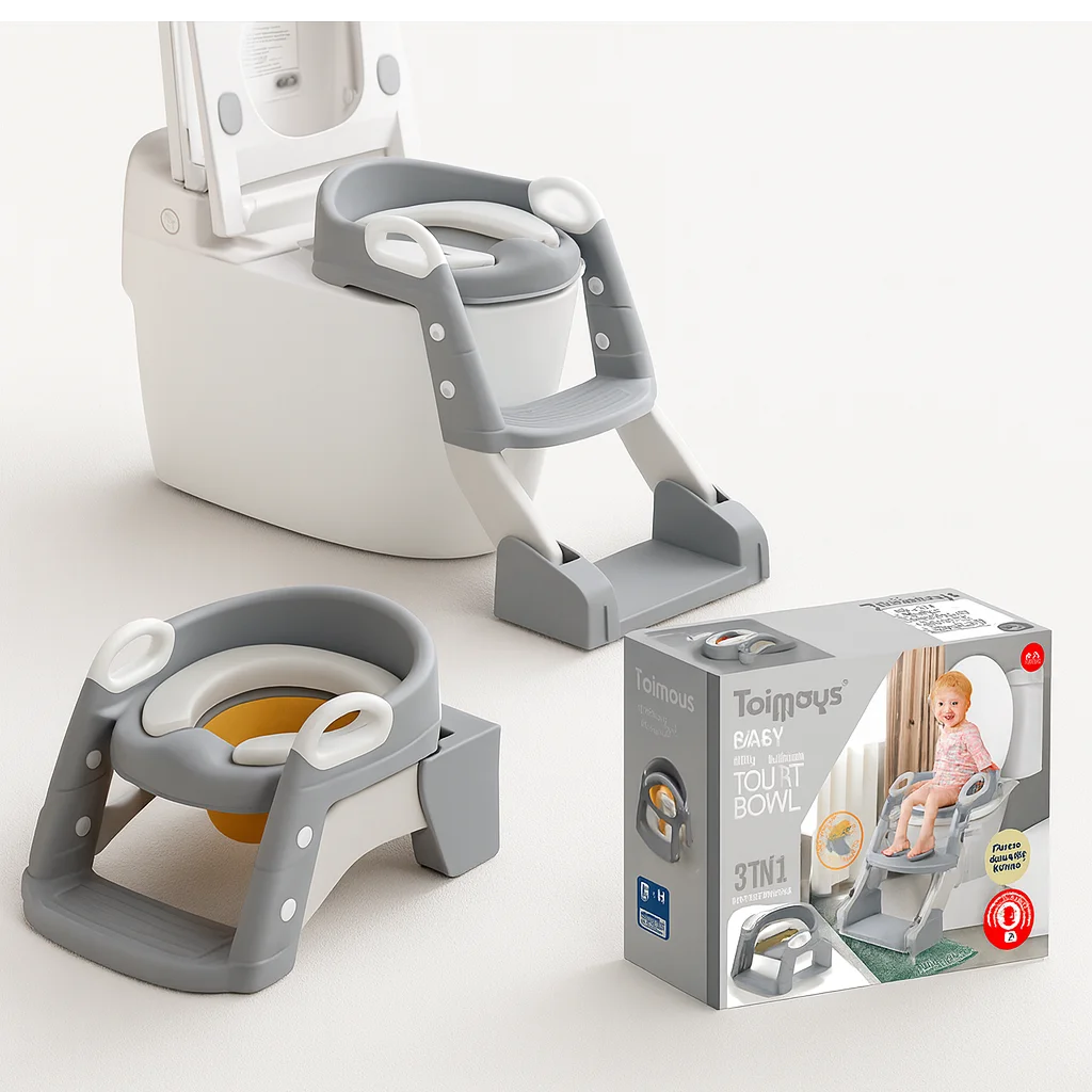 Toimoys Multifunctional Baby Toilet Potty with Ladder – Toddler Training Seat