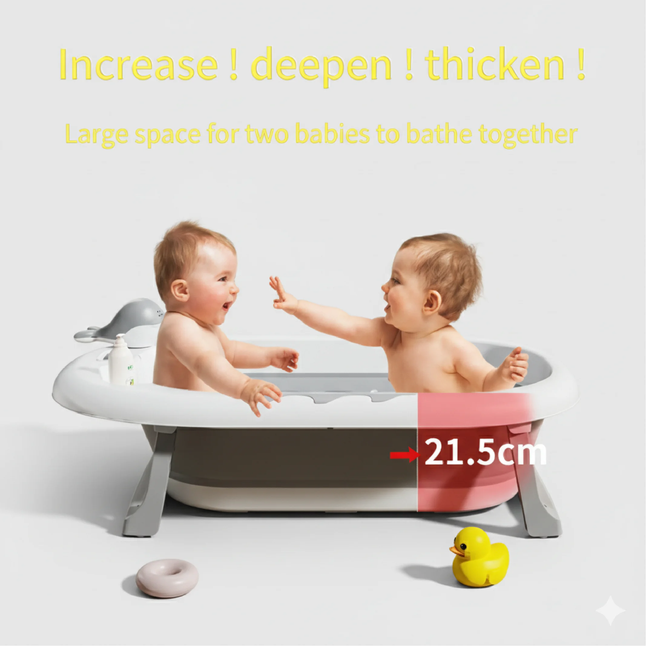 2in1 Foldable Baby Bathtub – Easy, Comfy & Safe Bathing - Image 2