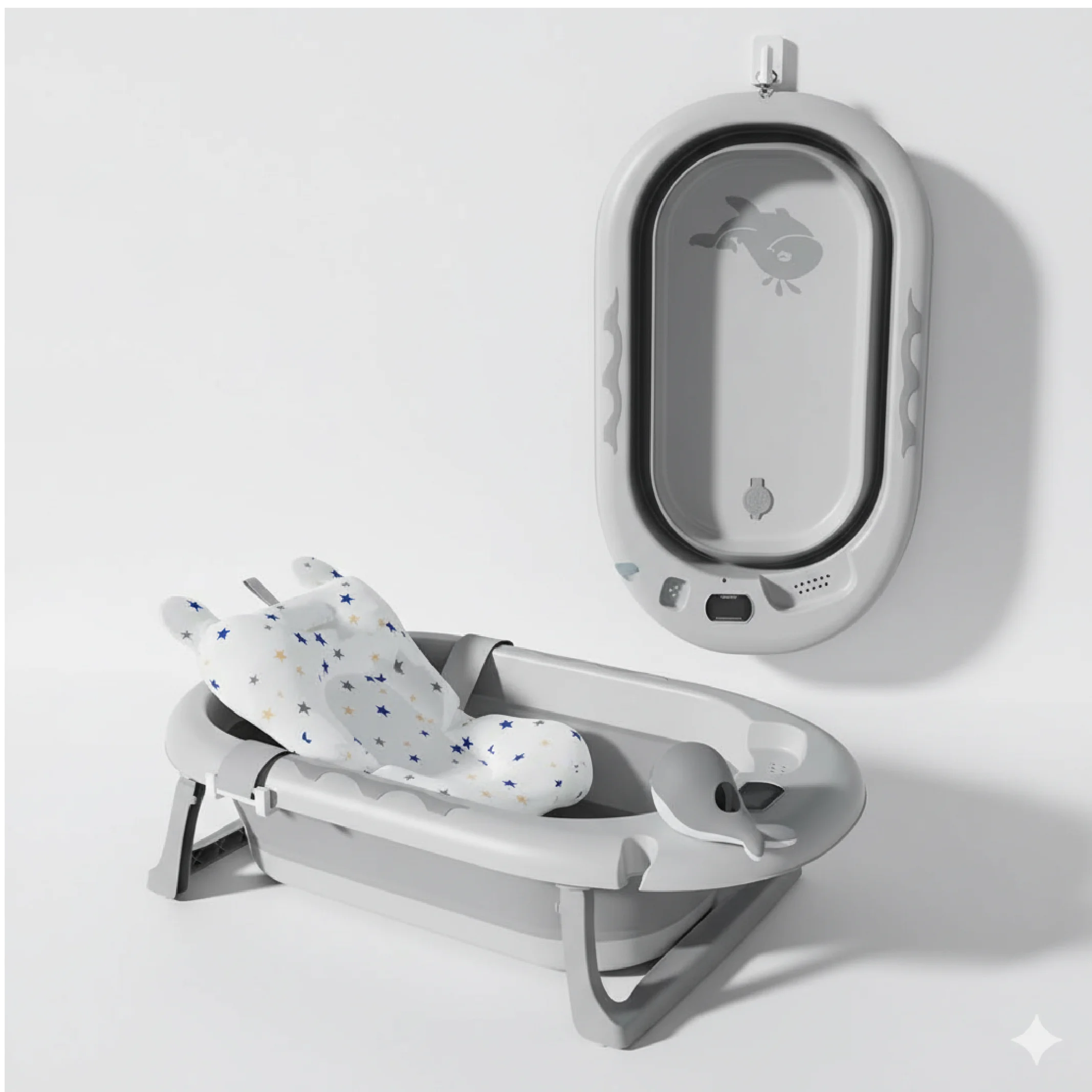 2in1 Foldable Baby Bathtub – Easy, Comfy & Safe Bathing