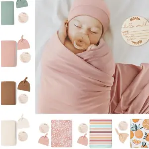 2in1 Baby Swaddle Wrap & Cap Set – Coordinated Newborn Comfort