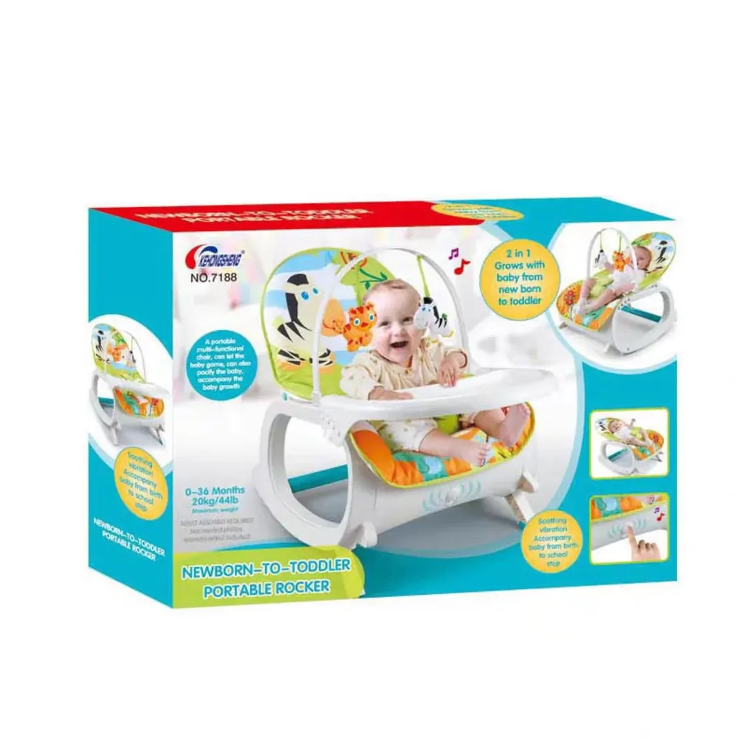 3-in-1 Baby Rocker, Bouncer & Feeding Chair | Multifunctional Seat - Image 3