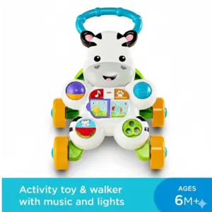 Fisher Price Sit-to-Stand Zebra Walker – 2-in-1 Baby Activity Toy