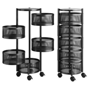 Multi-Layer Rolling Storage Trolley, 3 & 5-Tier Organizer for Home