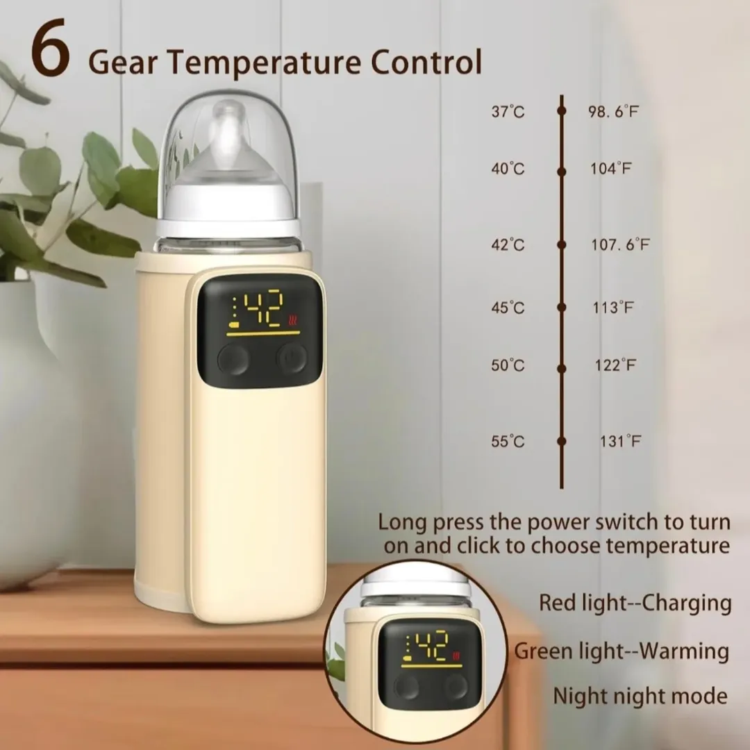 Rechargeable Portable Milk Warmer – USB, Digital Temp Control - Image 2