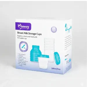 Breast Milk Storage Cups – BPA-Free, Leak-Proof, Reusable