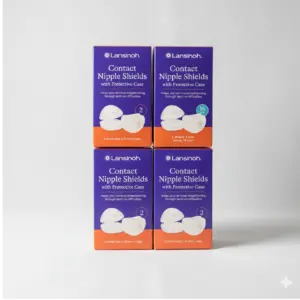 Lansinoh Contact Nipple Shields 24mm, Soft Silicone, 2 counts