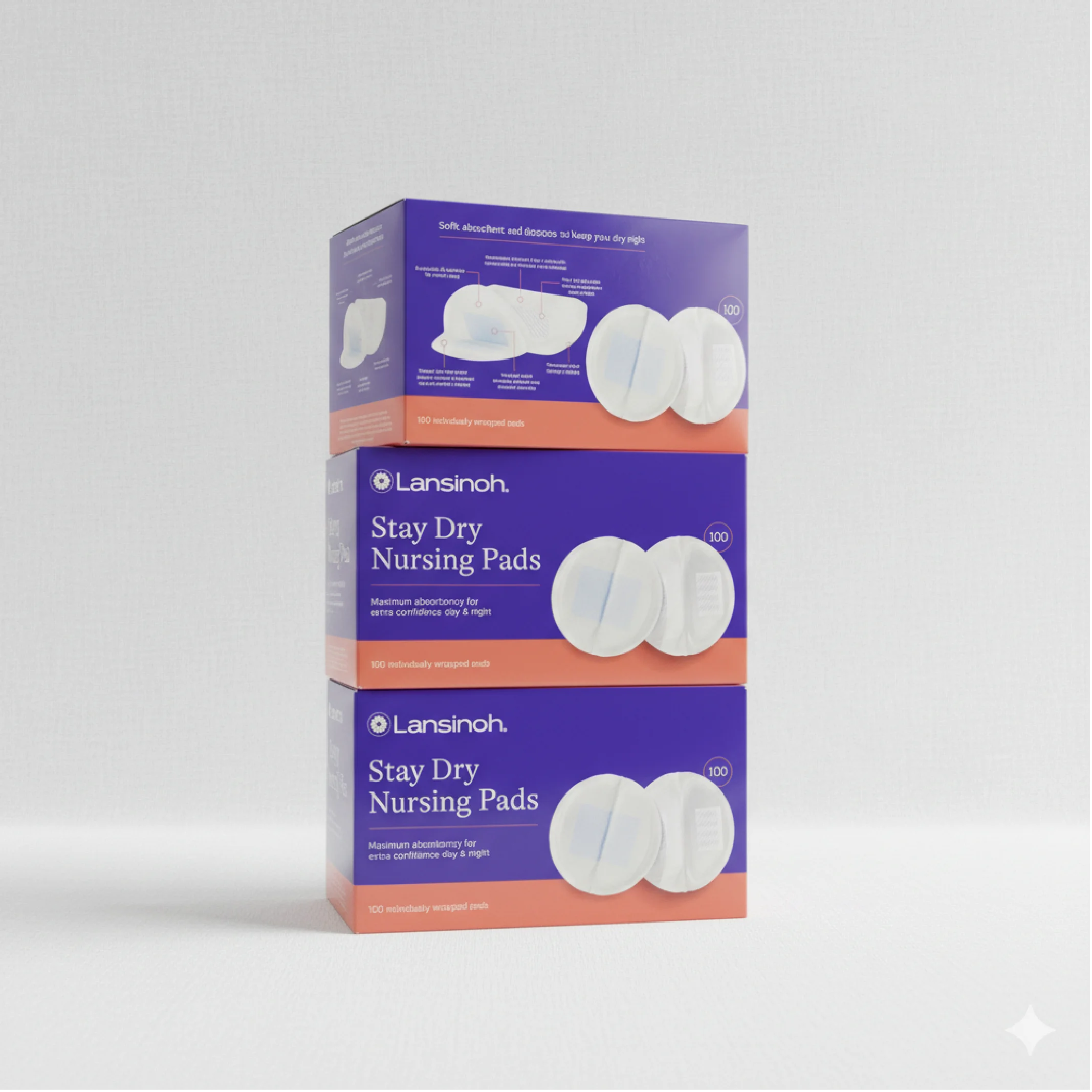 Lansinoh Disposable Nursing Breast Pads 100pcs – Leakproof Comfort - Image 2