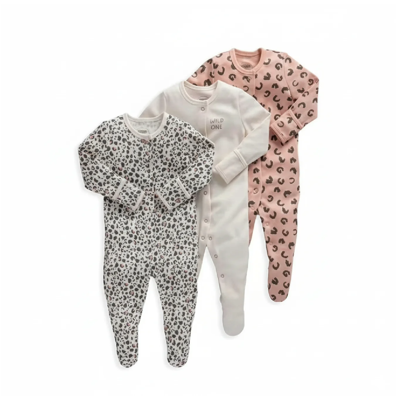 Mamas & Papas Baby Snap Buttons Sleepsuit – Cozy All-in-One Sleepwear for Babies