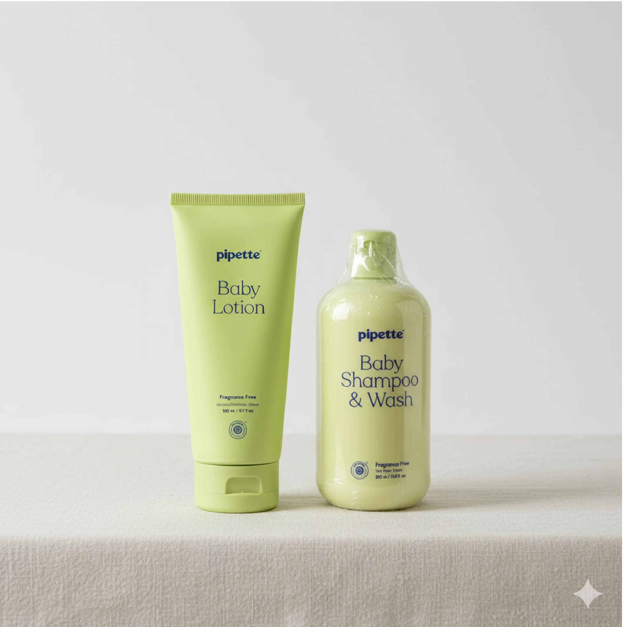 Pipette Fragrance-Free Baby Wash & Lotion Duo for Sensitive Skin