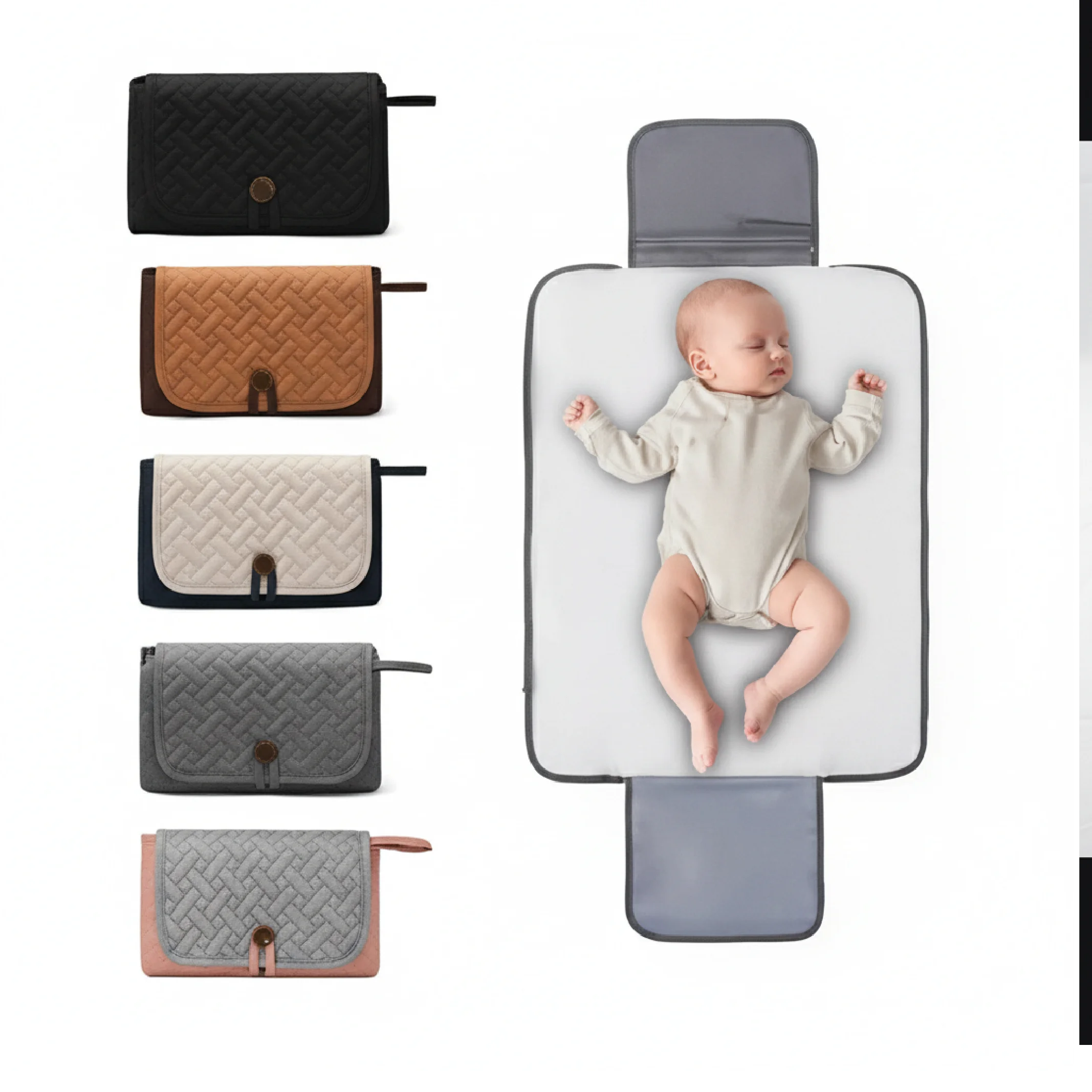 Baby Changing Mat with Pouch – Portable, Waterproof & Hygienic Diaper Change Solution