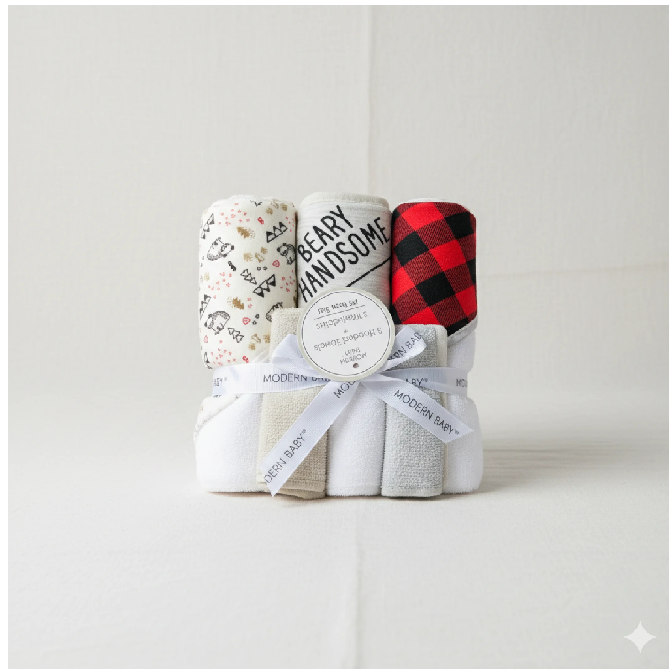 3-in-1 Hooded Baby Towel with 3pcs Wash Cloths - Image 3