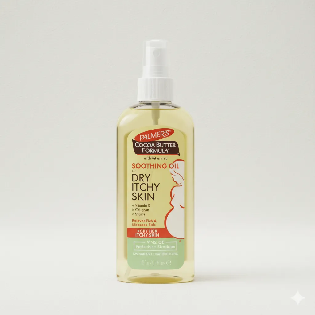 Palmer’s Cocoa Butter Soothing Oil – Stretch Mark & Itch Relief Oil for Pregnant Moms