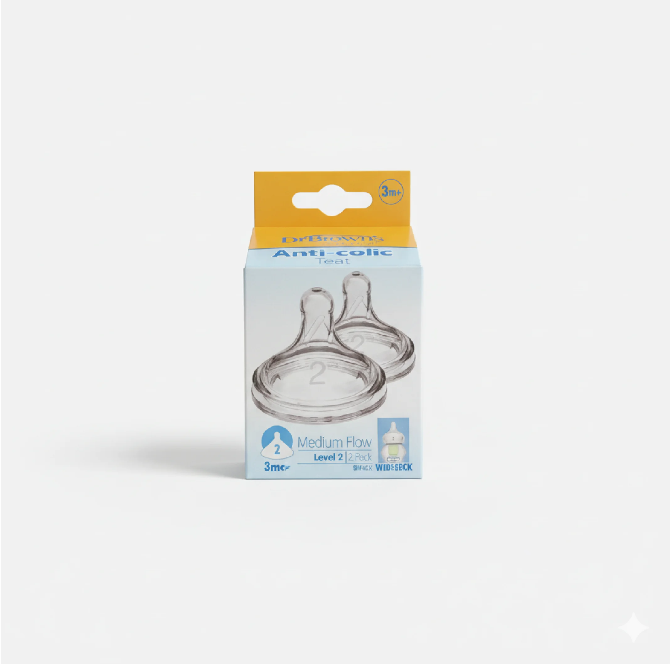 Dr. Brown’s Anti-Colic Bottle Teats – Breast-Like Silicone Nipples